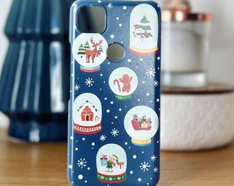 Snow Globes Christmas Phone Case for iPhone 15, iPhone 14, 13, 12 mini. 11 Pro Max, Samsung S21 5G, Google Pixel 5, OnePlus 9 and more