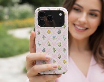 Wild Flowers Phone Case for iPhone 17e 17 16 15 14 13 12, Samsung Galaxy S26 S25 S24 & Google Pixel. MagSafe