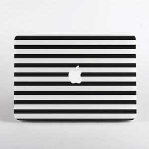 Black And White Stripes MacBook Case for Macbook Air 15, Pro 14 M4, MacBook Pro 16 A2485, Air 13 inch, MacBook Pro 13 2020, Pro 13