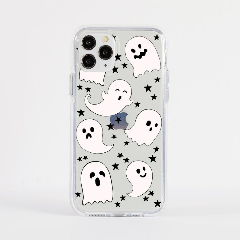 Halloween Ghosts Clear Protective Bumper Phone Case for iPhone Etsy