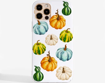 Watercolour Pumpkins. Autumn Phone Case Design for iPhone 15, 13, 12 Pro Max, 11, Samsung S21, S22, Google Pixel 5, OnePlus 9 and more