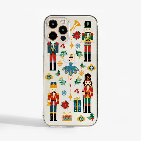 Nutcracker Ballet Christmas Phone Case for iPhone 15, iPhone 14, 13, 12 Pro Max, Samsung Galaxy S21 5G, Google Pixel 5, OnePlus 9 and more.