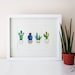 Watercolour Cactus Wall Print 5' x 7'' (13cm x 18cm) or 8' x 10' (20.3Ccm x 25.4 cm) Printable Art Print, Cactus Poster