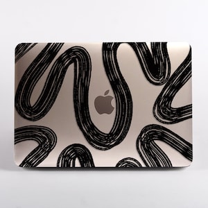 MacBook Casе Black Lines Macbook Air 15, Pro 14 A2442, MacBook Pro 16 A2485, MacBook Pro 13 A2337 A2338 A2179 A1932 A2289 A2251