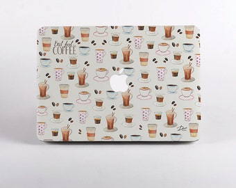 But First Coffee MacBook Case for MacBook Pro and Air 15, Pro M2, Hard Plastic Cover. Pro 13” A2251 and Air M1