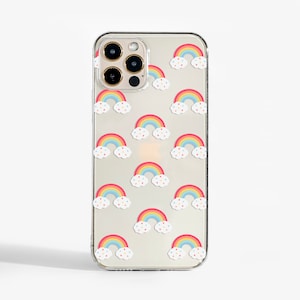 Rainbows Clear Phone Case fit for iPhone 16, iPhone 15, iPhone 14, iPhone 13, iPhone 12, Samsung S21, S25, Google Pixel, OnePlus 9 and more.