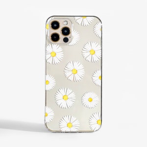 Daisy Flowers - Clear Phone Case for iPhone 14, 13, 12 Pro Max, 11, Samsung S21, S22, Google Pixel 5, OnePlus 9 and more