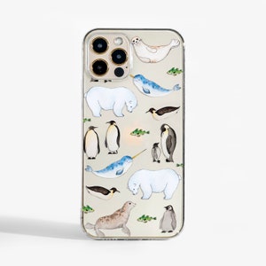 Arctic Animals Winter Phone Case fit for iPhone 14 Pro, 13, 12, 11, XR, 8, 7 & Samsung S21, S22, Google Pixel 5, OnePlus 9 and more image 1