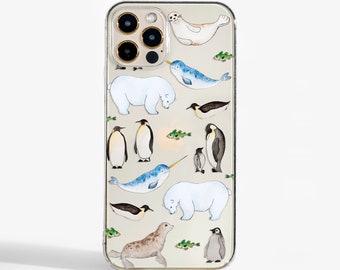 Arctic Animals - Winter Phone Case fit for iPhone 14 Pro, 13, 12, 11, XR, 8+, 7 & Samsung S21, S22, Google Pixel 5, OnePlus 9 and more