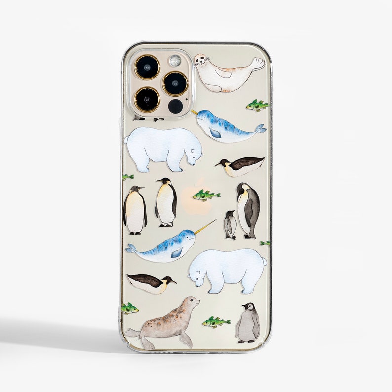 Arctic Animals Winter Phone Case fit for iPhone 14 Pro, 13, 12, 11, XR, 8, 7 & Samsung S21, S22, Google Pixel 5, OnePlus 9 and more image 1