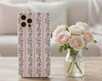 Vintage Garden Floral Phone Case for iPhone, Google Pixel, OnePlus & Samsung – Cute Floral Design, Durable Hard Plastic phone cover