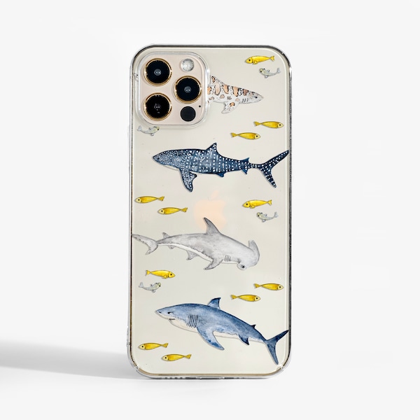 Sharks Phone Case for iPhone 14, 13, 12 Pro Max, 11, Samsung S21, S22, Google Pixel 5, OnePlus 9 and more