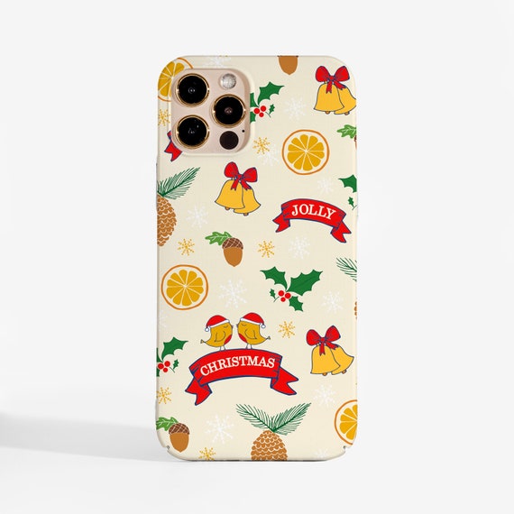 Vintage Christmas Phone Case Fits iPhone 17, iPhone 16, 15/14/13/12,  Samsung S21, Galaxy S25 Festive Phone cover, Durable Protection