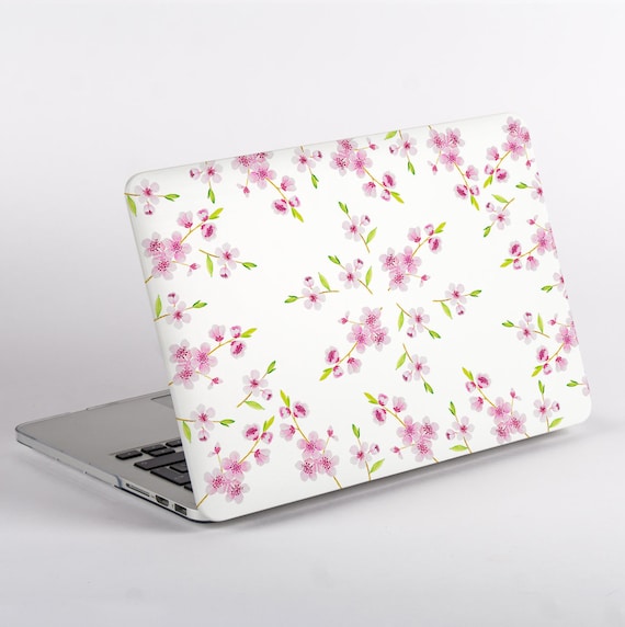Cherry Blossom MacBook Case | Watercolour Floral Hard Plastic