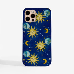 Vintage Stars, Suns and Moons. Celestial Phone Case for iPhone 14, 13, 12 Pro Max, 11, Samsung S21, S22, Google Pixel 5, OnePlus 9 and more