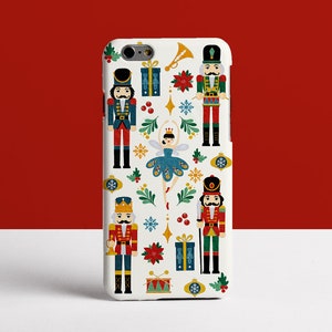 Nutcracker Ballet Christmas Case for iPhone 15, iPhone 14 Pro, Samsung S21, Google Pixel, OnePlus Models & more. Festive Winter phone Case