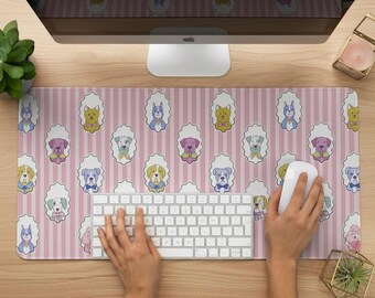 Posh Pups. Cute Dog Desk Mat. Soft Anti-slip deskmat. Large Mousepad