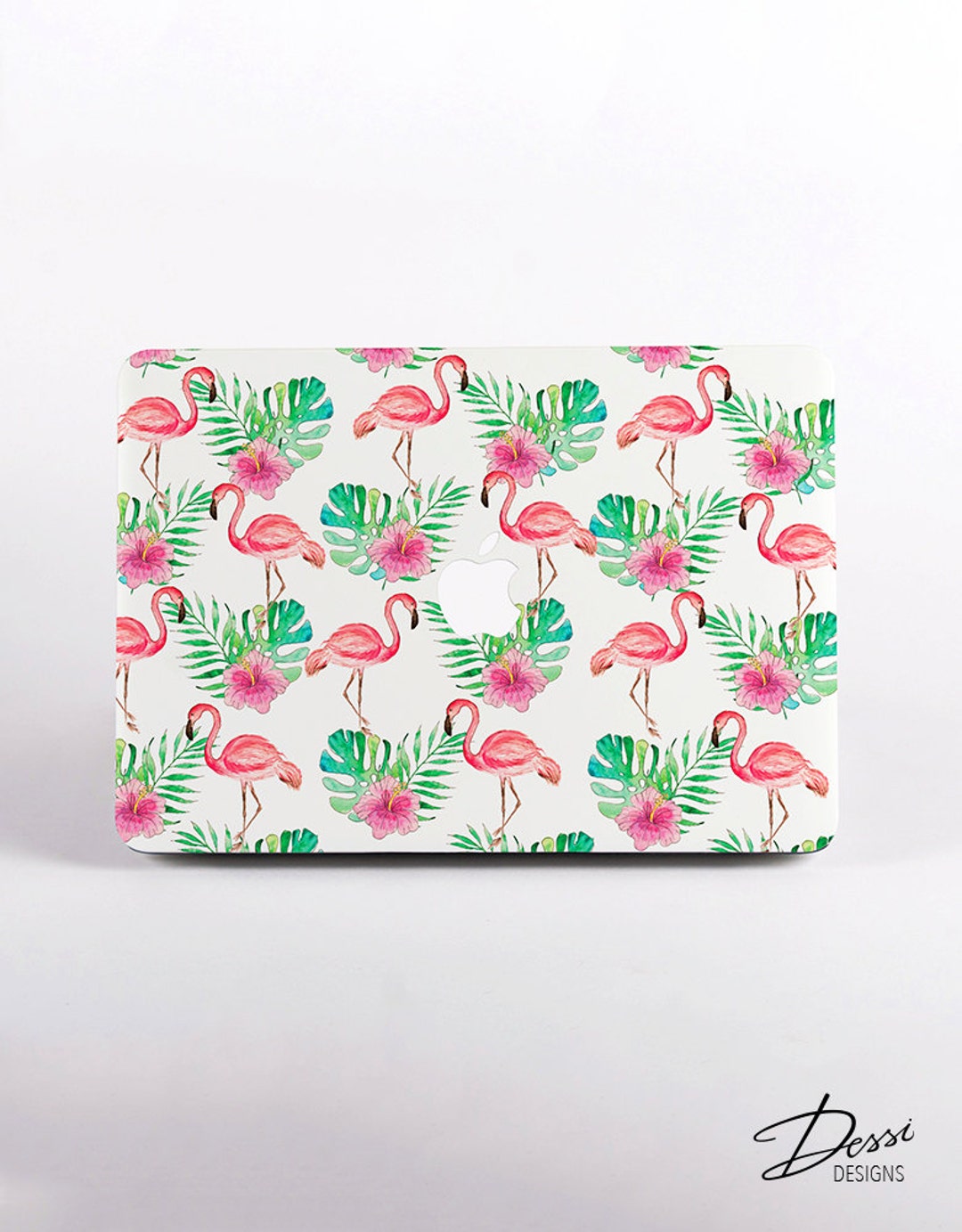 Flamingo Computer Case Flamingo MacBook Case, Watercolor Tropical Design for MacBook Air and ...