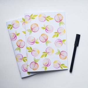 Peaches - A5 Notebook with 40 blank pages