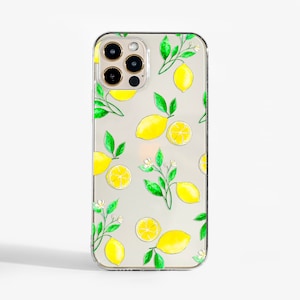 Cute Lemons phone case for iPhone 14, 13, 12 Pro Max, 11, Samsung S21, S22, Google Pixel 5, OnePlus 9 and more image 1