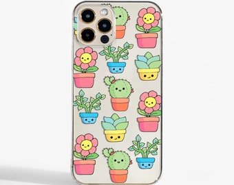 Cute Plants. Kawaii Phone Case for iPhone 14, 13, 12 Pro Max, 11, Samsung S21, S22, Google Pixel 5, OnePlus 9 and more