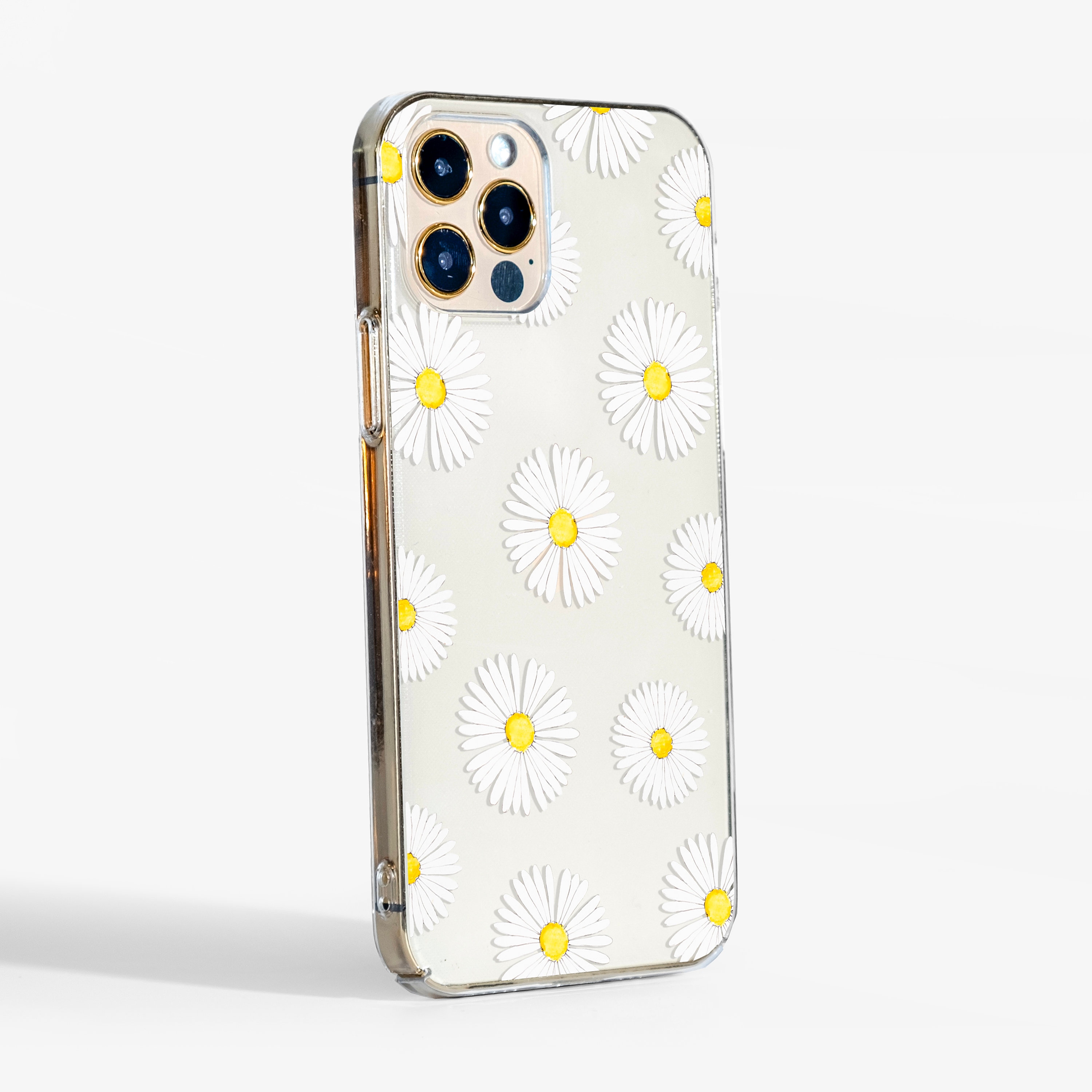 Daisy Flowers Clear Phone Case for iPhone 14 13 12 Pro Max 11