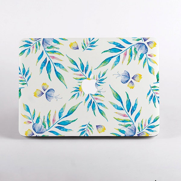 MacBook-hoesje met aquarel bloemen | Beschermende laptophoes voor MacBook Pro, Air en MacBook Neo