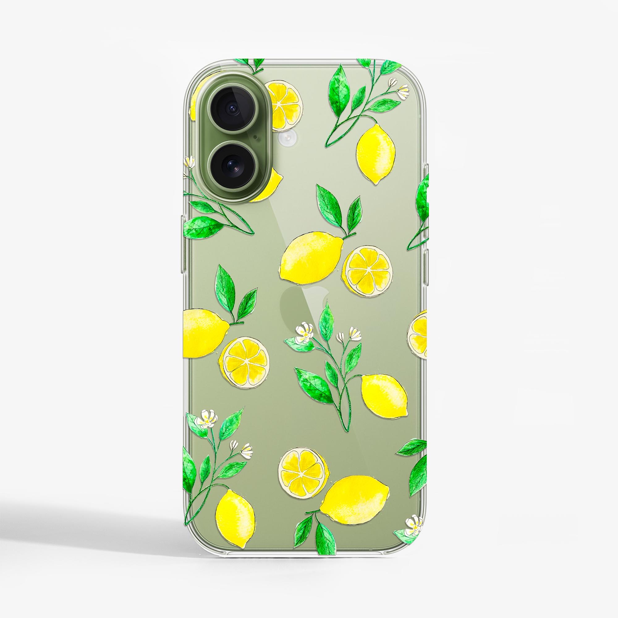 Lemons Clear Phone Case for Iphone, Samsung Google Pixel & Oneplus