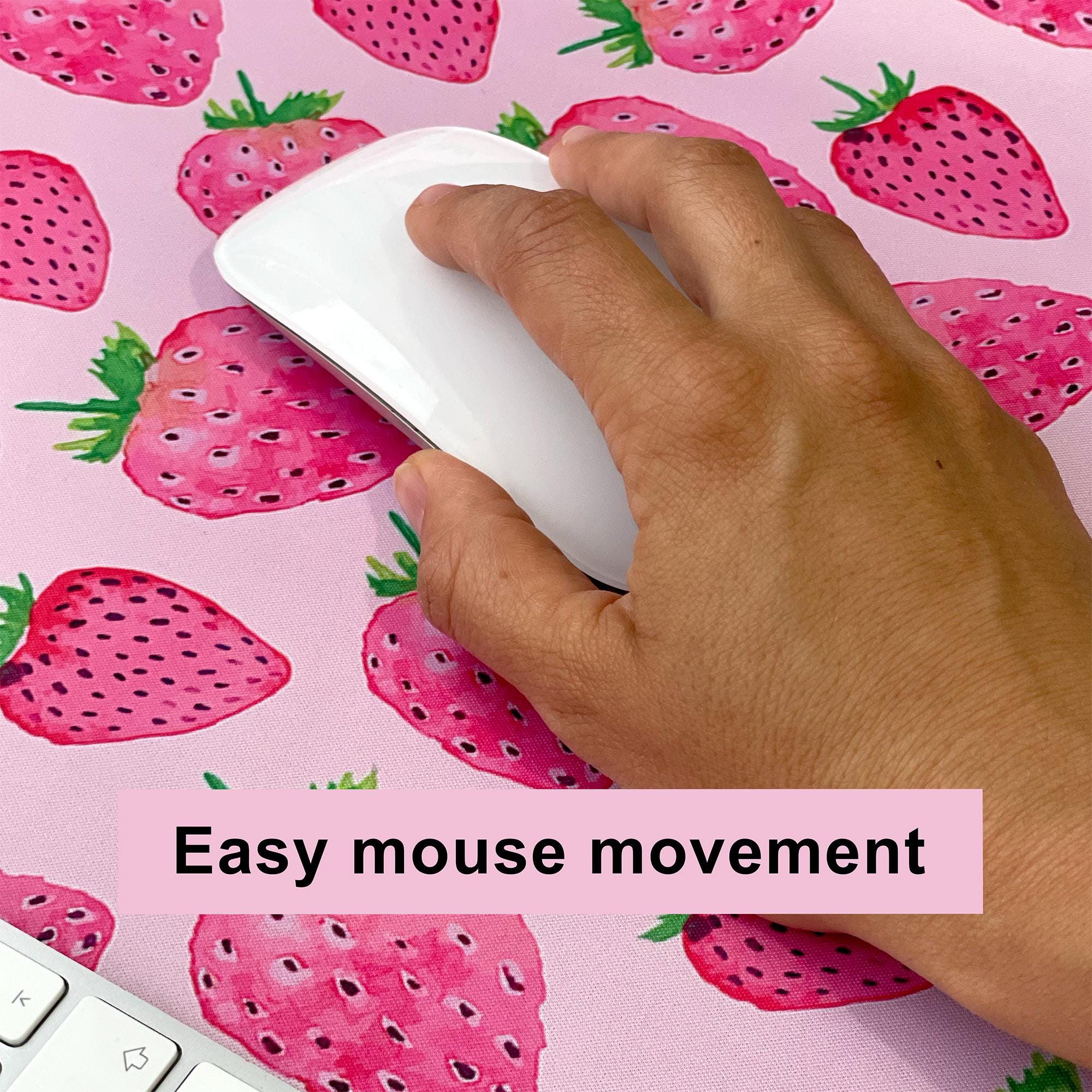 Strawberry Desk Mat, Desk Pad, Extra Large Mousepad, Soft Anti