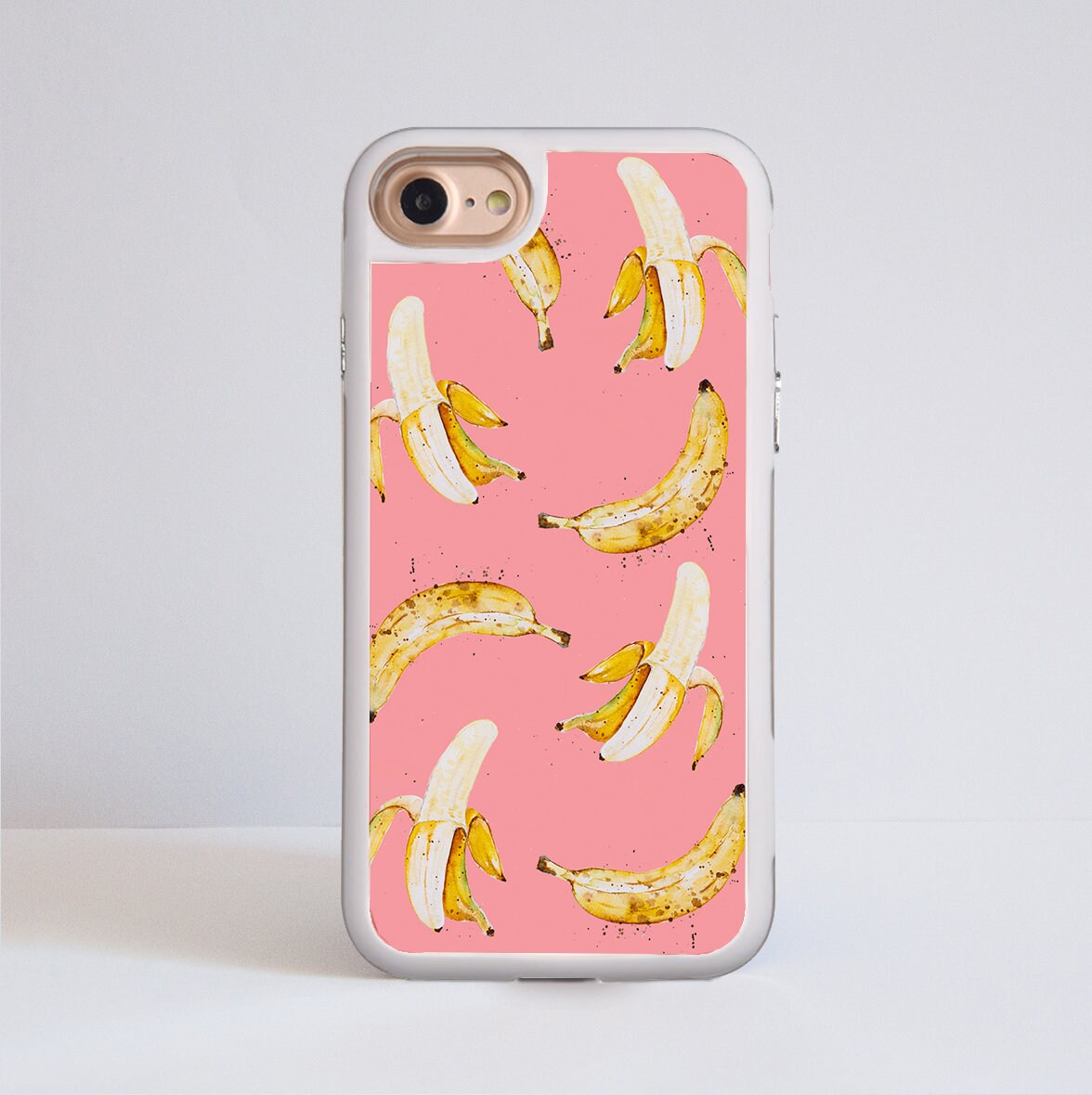 Pink Bananas Rubberized Phone Case for iPhone 7 7 Plus Etsy