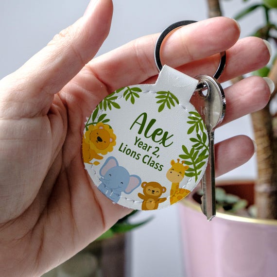 Etiqueta para mochila infantil personalizada/Llavero con nombre