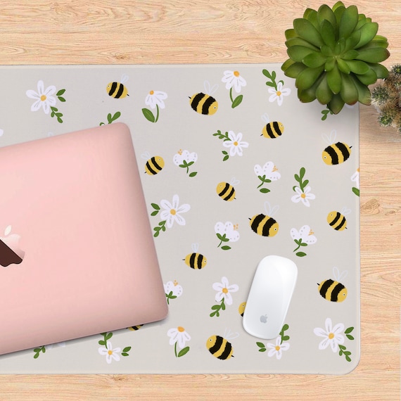 Tappetino per mouse rotondo rosa con fiori floreali, base in gomma antiscivolo, piccolo tappetino per mouse, adatto per giochi, computer portatili, 19 x 20 cm