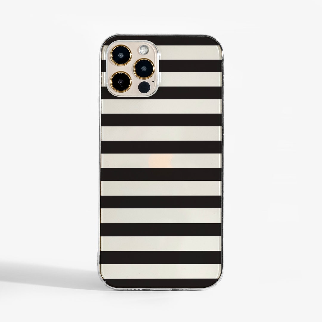 Black Stripes Clear Phone Case fit for iPhone 14 Pro 13 12 Etsy Italia