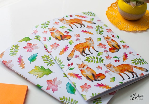 A Set of 2 Autumn Notebook with 40 blank pages