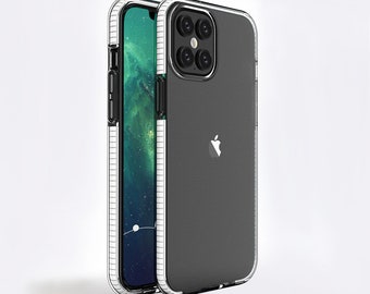 Clear Protective Bumper Phone Case. Shockproof case cover for iPhone XR, iPhone 11, iPhone 11 Pro, iPhone 12, iPhone 13 and iPhone 14 models