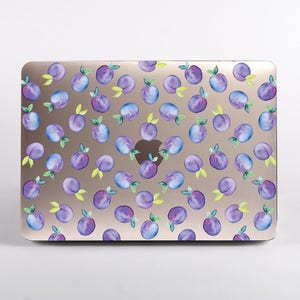 Clear Purple Plums MacBook case For Pro 14 Pro 13 Pro 16 Pro 15 Air 15 Air 13 | Pretty Design and Premium Protection for MacBook Pro & Air