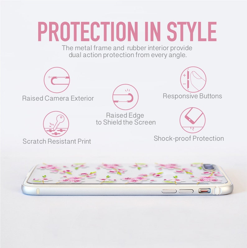 iPhone XS and all iPhone 6 8 Plus 6s models 7 Plus Ducks Clear Protective Metal Bumper Phone Case for iPhone 7 iPhone X iPhone 8