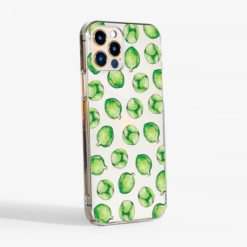 Brussels Sprouts Christmas Phone Case for iPhone 15, iPhone 13 Pro, Samsung S20, Samsung S9, Google Pixel Cases & more. Festive Phone cover image 2