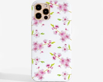 Cherry Blossoms Phone Case for iPhone 15, 13, 14 Pro Max, 11, Samsung, Google Pixel 5, OnePlus 9 and more