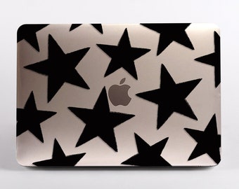 Large Black Stars MacBook Casе for MacBook Pro 14, Pro 16, Air 13, Air 15, Pro 13 and MacBook Neo