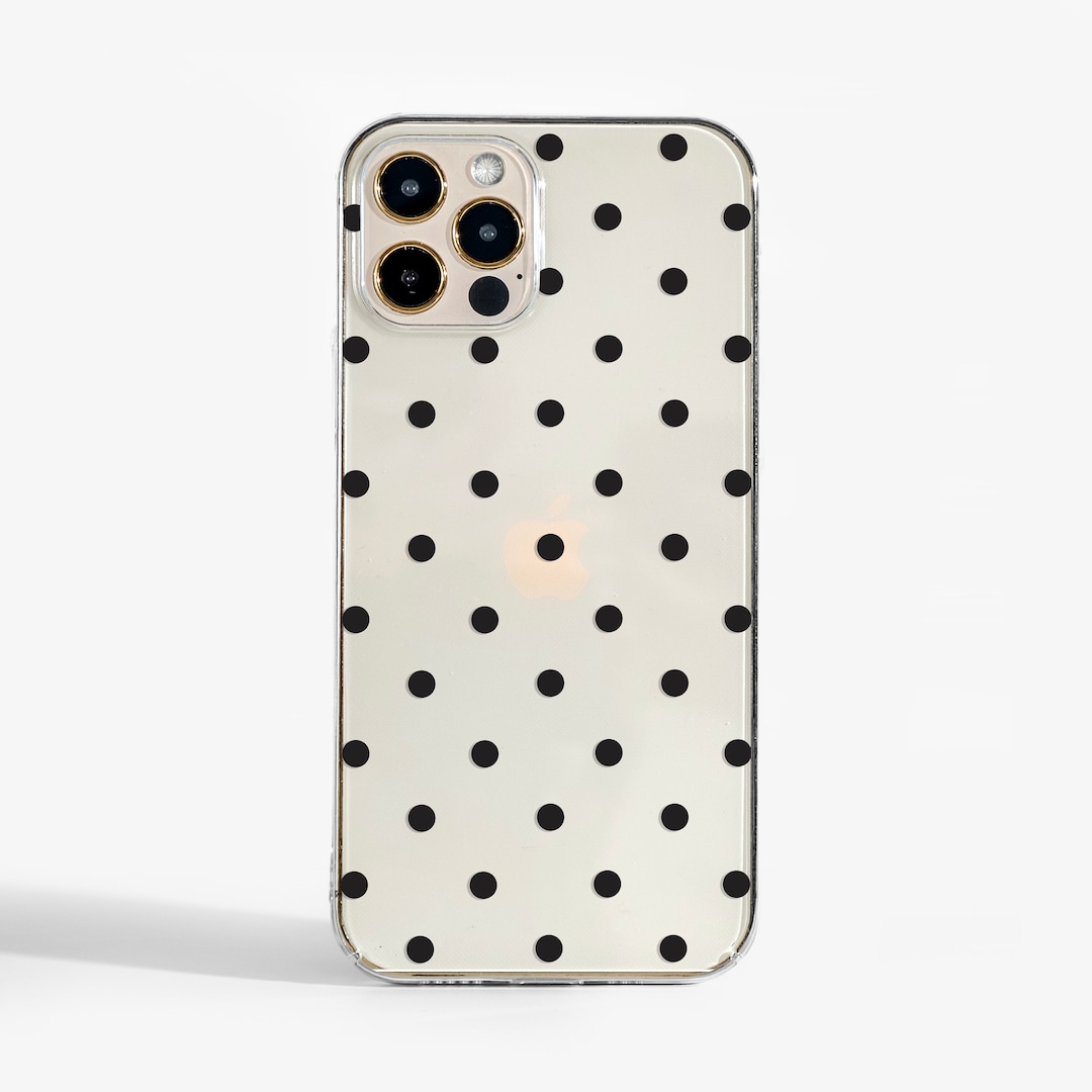 Clear Polka Dots Phone Case for iPhone 17, iPhone 16, iPhone 15, iPhone 14,  iPhone 13, 12, Samsung S21, S20 Ultra, Google Pixel Oneplus