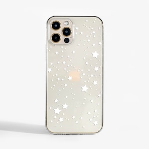 Coque de portable étoiles pour iPhone 16e, iPhone 15, iPhone 14, iPhone 13, iPhone 12, Samsung S21, S20 Ultra, Google Pixel 5, OnePlus 9 et plus