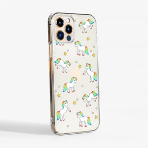 Unicorn phone case fit for iPhone 15 iPhone 14 iPhone 13 Pro iPhone 12 mini iPhone 11, Gift for her image 2