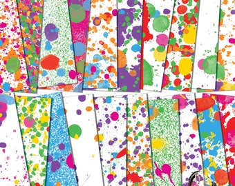 Colorful Brush Stroke Digital Papers Rainbow Background Modern Digital Paper Abstract Digital Paper Paint Strokes Digital Planner