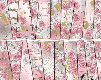 background clipart graphics 10 12x12 JPG /& PDF Mauve Pink Rose Digital Paper Download with a slight metallic foil texture printable papers
