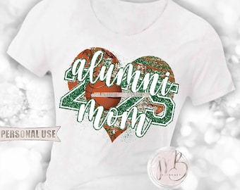 Green Basketball Alumni 2025 Mom Heart T-Shirt Sublimation Download • DIY Print and Press
