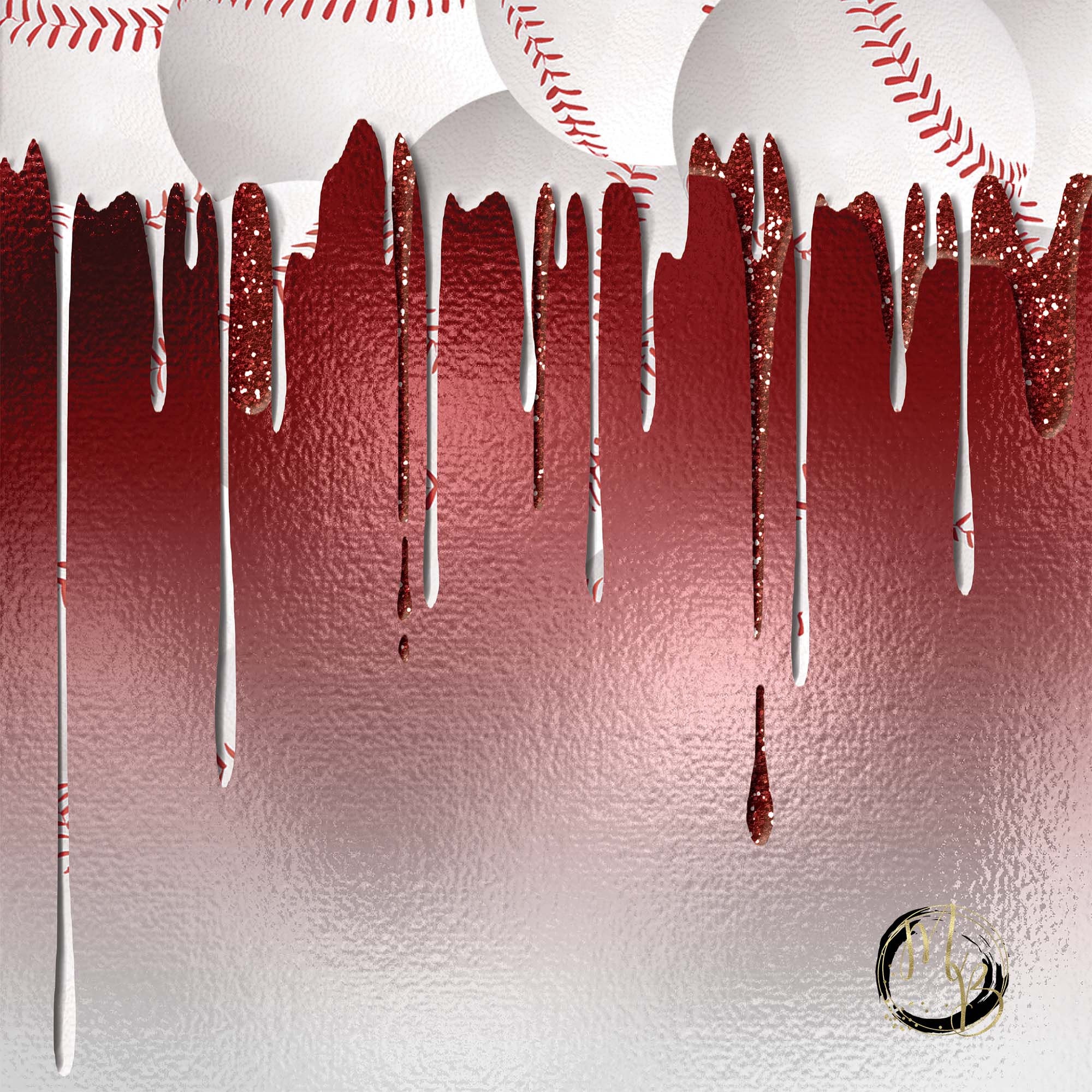 Maroon Baseball Drips Digital Paper Download Dripping Paint Etsy