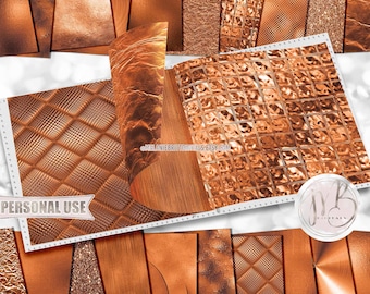 Amberglow Opulent Scrapbook Paper Download • Unique Metallic Shimmering Foil Design • DIY Printable Paper Crafts 20 12x12 JPG & PDF