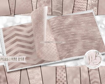 Sandstone Luxe Scrapbook Paper Download • Unique Shimmering Metallic Foil Design • DIY Printable Paper Crafts 20 12x12 JPG & PDF