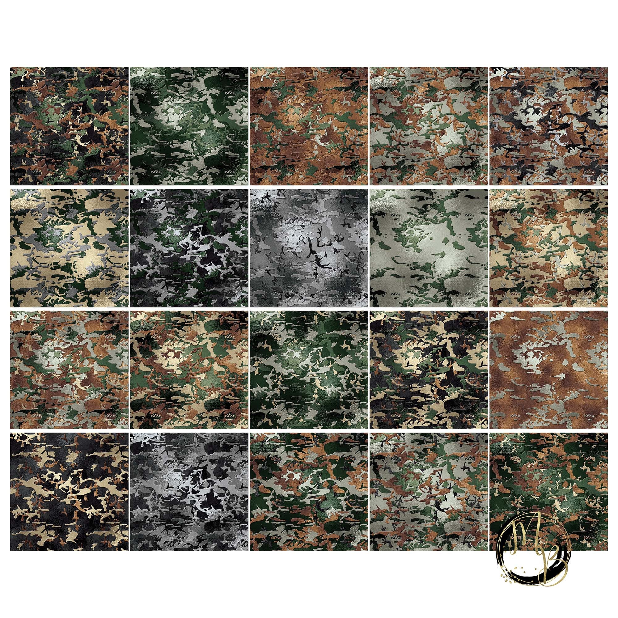 Embossed Camo Digital Paper Download Nature Shades of Brown Etsy